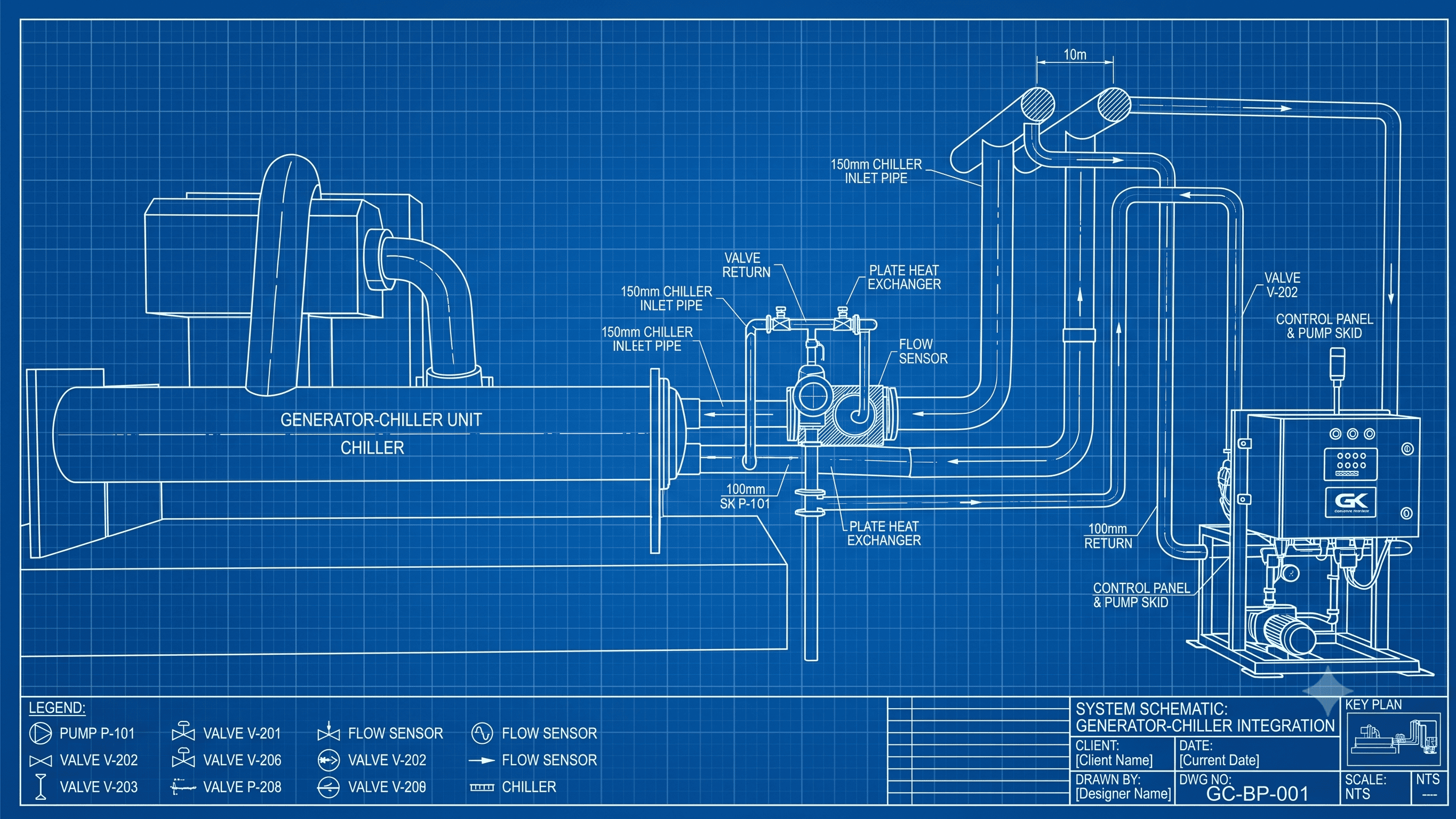 BEFORE: 2D Engineering CAD Blueprint Schematic